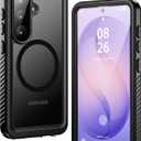 ANTSHARE for Samsung Galaxy S26 Case Waterproof, Built-in Lens & Screen Protector, [Compatible with MagSafe] Shockproof Dropproof Translucent Matte Full Body Phone Case for S26 6.3"- Black
