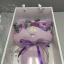 Flowers for Delivery Prime Preserved Flower Bouquet That Last 3-5 Years Real Forever Rose Bouquet for Her Women Wife Grandma Girlfriend Anniversary Birthday Mothers Day Gifts for Mom(Purple)