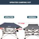 REDCAMP Oversized Camping Cots for Adults 500lbs, 33.5'' Extra Wide Tall Sleeping Cots Heavy Duty, XL Cots Portable for Outdoor Indoor Office, Dark Grey, 79 inches x 33.5 inches x 20.5 inches