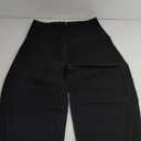 roswear Women's High Waisted Stretchy Wide Leg Cropped Barrel Jeans (X-Large, Black)