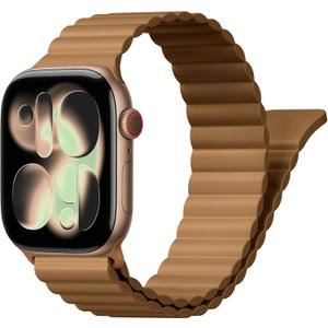 Magnetic Sport Bands for Apple Watch Band 44mm 45mm 46mm 49mm 42mm( Series 3 2 1) iWatch bands for Women Men,Silicone Loop Strap Wristband for Apple Watch Series 11 10 9 8 7 6 5 4 3 SE 3/2nd Ultra/3/2 49mm