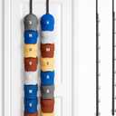 SWTYMIKI Over Door Hat Organizer - 2 Packs Metal Wall Mounted Hat Rack with 16 Hooks Design, Hanging Baseball Cap Organizer Storage Holds up to 32 Caps for Door, Bedroom, Closet (Black)