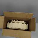 LIYH 24 Pcs Plastic Plates Reusable,Unbreakable Dinner Plates, Scalloped Plastic Plates, Dishwasher Safe,Ivory Plate Sets Perfect for Parties, Birthday, Picnics, BPA Free(12Guests)