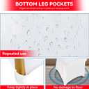 LIUJIAYI 50 Pcs White Stretch Chair Covers - Premium Polyester Spandex Slipcovers for Wedding, Party, Banquet, Dining & Event Chairs