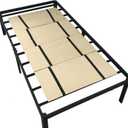 DMI Foldable Box Spring, Bunkie Board, Bed Support Slats for Support to Streamline and Minimize the Bed, No Assembly Needed, Twin Size, 60 x 30,Brown