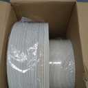 PULOTE 100PCS Ivory Plastic Plates - Cream Plastic Disposable Heavy Duty for Party & Wedding - Include 50 Each (Dinner & Dessert) Plates