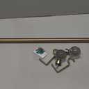 Ivilon Drapery Treatment Window Curtain Rod - Acrylic Ball 1 inch Pole. 28 to 48 Inch. Warm Gold