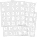 Teling 400 Pcs Sports Helmet Numbers Sticker 1.5 Inches Baseball Football Helmet Decals Vinyl Hockey Numbers Decals Self Adhesive Softball Number Stickers for Hockey Batting Lacrosse
