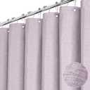 BTTN Lavender Shower Curtain - Linen Textured Heavy Duty Waterproof Cloth Shower Curtain Set with 12 Plastic Hooks, Hotel Spa Luxury Simple Decorative Thick Fabric Shower Curtains for Bathroom - 72x72