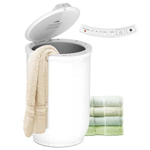 Ultra Large Capacity Towel Warmer Bucket, Rapid Heating with Timer, One-Button Control, Safety Lock, Perfect for Home and Spa, White