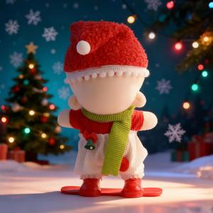 17cm Doll Christmas Clothes, 5Pcs Christmas Outfit for 17cmdoll (NO Doll) with Accessories Suit Cute Stylish Dress Up Set Xmas Gift