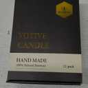 TELOSMA Organic Beeswax Votive Candles - Natural Scent Smokeless for Weddings, Restaurants, Parties, Spa and Decorations -Pack of 12, Yellow