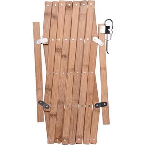 Indoor Dog Gate, Wood Adjustable Easy to Install Stable Puppy Safety Fence Retractable for Doorway 