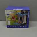 Brookstone Smart Bird Feeder with HD Camera, Solar Powered, AI Bird Identification, Live Stream via WiFi, Night Vision, Weatherproof, Outdoor Backyard Feeder