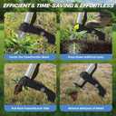Stand Up Weed Puller Tool, Long Handle Garden Weeder with 4 Stainless Steel Claws, 39.3" Heavy Duty Weed Remover Tool for Lawn & Yard, Pull Weeds by Root Without Bending