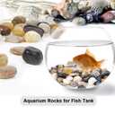 Pebbles Polished Gravel Natural River Rocks Ornamental Pebbles Garden Landscaping Stones Small Decorative Rocks for Fountain Aquarium Plants Vases Landscaping (Mixed Color, 3 LB)