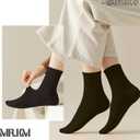 High Ankle Cotton Crew Casual Socks,Black Compression Athletic Socks For Men&Women,Fit Sports,Running,Trekking,Outdoor (Black)