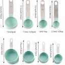 8 pcs Measuring Cups and Spoons Set Cup Nesting Measure with Stainless Steel