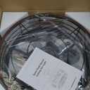 LEDIARY 18 inch Black Caged Ceiling Fan with Light, Bladeless Industrial Ceiling Fan with Remote, Farmhouse Fan Lights Ceiling Fixtures for Kitchen, Bedroom, Outdoor6 Speed, Timing-Walnut