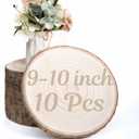 10 Pack Wood Centerpieces for Tables Natural Round Wood Slices for Rustic Wedding Decor and Table Decorations Unfinished Wooden Rounds (910 inch)