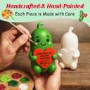 2 x Retirement Gifts for Women Men - Inspirational Thank You Appreciation Gifts for Coworker Boss Teacher Mentor Nurse, Hand-Painted Resin Pickle Figurine - Cute Office Desk Pickle Decor