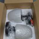 Wall Sconces Set of Two, Matte Black Vanity Lights for Bathroom, Modern Wall Light Fixtures Mount Lamp with Cloudy-Patterned Glass for Bedroom Mirror Living Room Hallway Kitchen