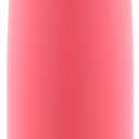 Ello Kids Colby 12oz Stainless Steel Insulated Water Bottle with Straw and Built-In Silicone Coaster Carrying Handle and Leak-Proof Locking Lid for School Backpack, Lunchbox, and Outdoor Sports (Coral/Mint)