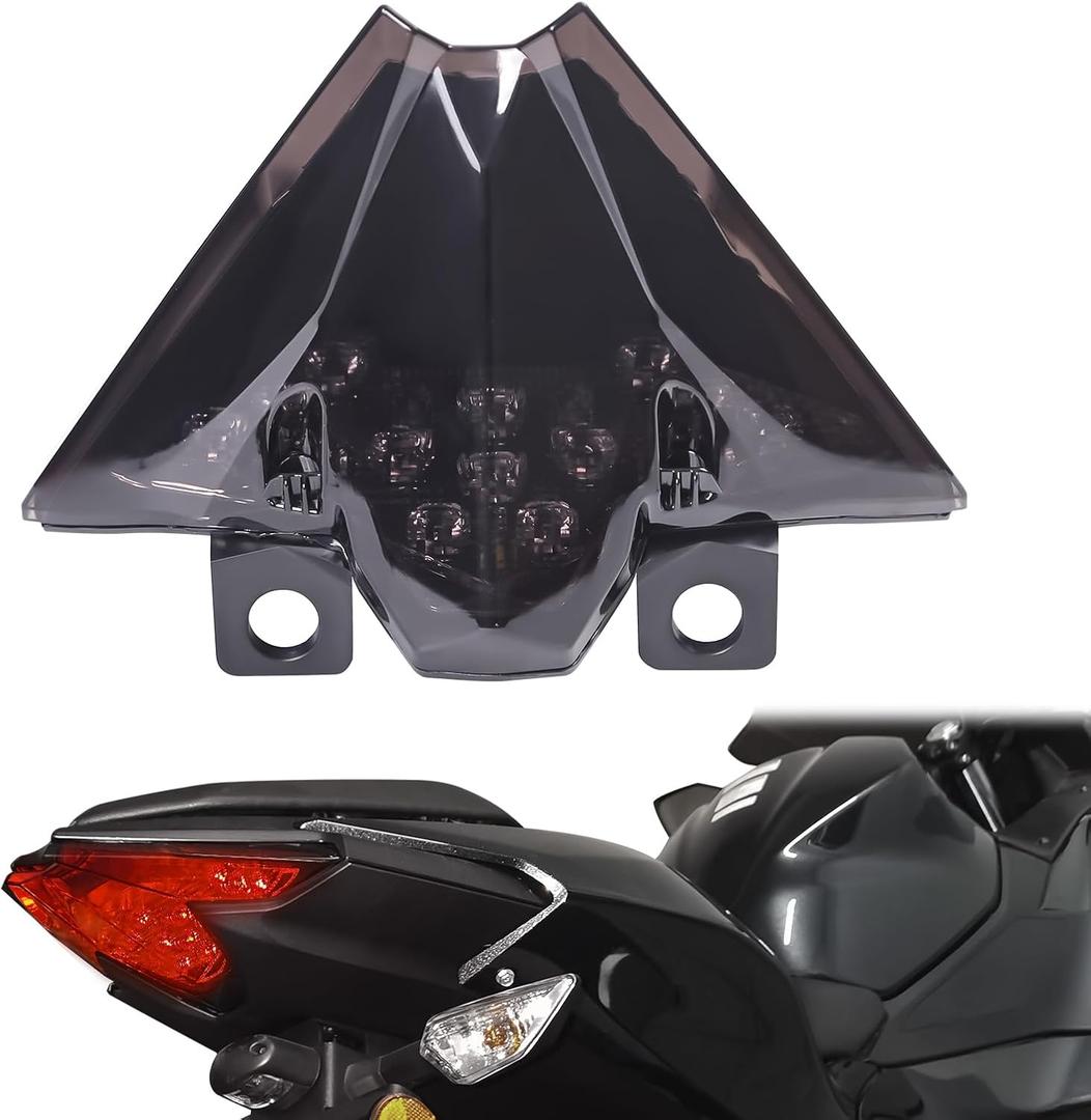 Tail Light for Ninja 500 Z500, Smoked Motocycle LED Integrated Brake Tail Light Running Light Rear Lamp for Kawasaki Ninja 500, Z500 2024 2025 Accessories