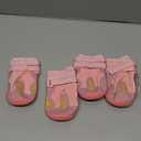 QUMY Dog Shoes for Large Dogs, Medium Dog Boots & Paw Protectors for Winter Snowy Day, Summer Hot Pavement, Water-Resistant in Rainy Weather, Outdoor Walking, Indoor Hardfloors Skid-Resistant Sole (Size 5: 2.4''x2.8''(W*L) (Pack of 4))