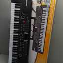 61 Key Keyboard Piano, Portable Electronic Keyboard Piano for Beginners with Speakers, Microphone, Sheet Music Stand, 100 Voices, 100 Rhythms, Digital Music Keyboard for Teen - Black