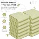 Lemon Green Honeycomb Kitchen Towels 5 Pack, 16x26 Inch, 100% Cotton, Quick Drying, Super Absorbent, Reusable & Washable Dish Towels for Drying, Cleaning, and Everyday Use