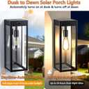 16" Large Solar Wall Lights Outdoor 2-Pack, Motion Sensor Dusk to Dawn Solar Porch Lights Outdoor, Waterproof Solar Exterior Sconce for House Garage Front Door, Outside Coach Lanterns Wall Mount
