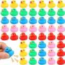 50 Pcs Rubber Ducks Bath Toy, Multicolor Mini Rubber Duck Bulk Float Duck Baby Bath Toy, Shower Birthday Party Christmas Favors Gift (5 Colors)