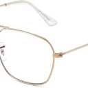 JM Aviator Blue Light Blocking Computer Glasses, Square Eye Protect Video Eyeglasses Anti Glare Men Women