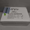 350 Pcs Silver Plastic Plates - Silver Dinnerware Set of 50 Dinner Plates 50 Dessert Plate 50 Silverware 50 Napkins 50 Cups for Christmas Party&Wedding