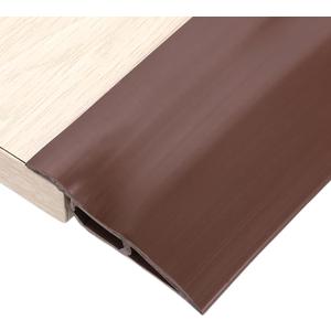 uxcell 6.56Ft x 2.8" x 0.71" Floor Transition Strip, Self Adhesive Carpet Edge Strip, Vinyl Gap Cover, Laminate Edge Trim for Uneven Surfaces from 1/2" to 9/16", Coffee