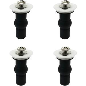 Toilet Seat Hinge Bolt Screws 4 Pack Toilet Seat Top Fixing Part Expanding Rubber Bolts with Metal Washers Universal Cover Screws for Top Mounting Hinges