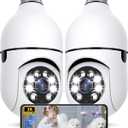 Light Bulb Security Camera Outdoor, 2K 5GHz & 2.4GHz WiFi Bulb Cameras for Home Security, 360 PTZ Wireless Cam with AI Human Detection, Color Night Vision, 2-Way Talk, Screw-in Light Socket