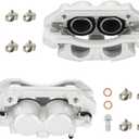 2 x Front Disc Brake Caliper Assembly with Bracket fit for 2005-2008 Dodge Dakota, 2006-2008 Dodge Ram 1500, 2006-2009 Mitsubishi Raider, Front Right and Left Caliper set with 2PC, 18-B5008 + 18-B5009
