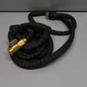 Garden Hose 25 ft NON-EXPANDABLE Water Hose, Flexible & Lightweight Kink Resistant Hybrid Hose, Leak-Proof Heavy Duty, Super Durable Fabric with 3/4" Solid Brass Connectors (Green)