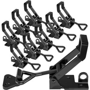 Pack of 8 Heavy Duty Toggle Clamp Latch,4003 Style 1320lbs Capacity Pull Clamp Black Adjustable Quick Release Hasp Clamps for Smoker Cabinet Boxes Case Trunk Jig, Metal Toggle Latch Catch Set
