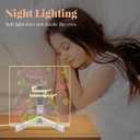 Led Note Board with Colors, Acrylic Dry Erase Board with Light, Led Writing Board with 7 Colored Pens and 1 Eraser, Can Be Used As A Glow Message Board Notepad (Plan A)