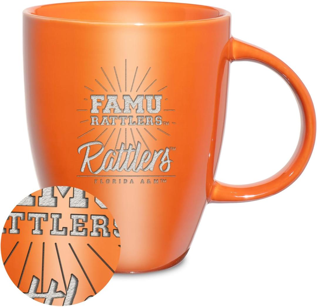 Rico Industries NCAA 18oz Laser Engraved Ceramic Lustre Mug - Coffee-Tea