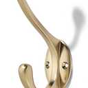 Khtumeware The 5 Pack 5-1/2 inch Champagne Bronze Coat Hook zinc Alloy mudroom Hooks is Suitable for bathrooms, Behind Doors, bedrooms, and is a Towel Robe Hooks for Both Household and Commercial use