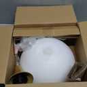 Coucrek Floor Lamp, LED Standing Lamps with White Plastic Shade, White Modern Torchiere Floor Lamp, Simple Tall Lamps for Living Room Dorm Bedroom, Rotary Switch, E26 Base, Bulb not Included, Gold