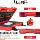 LLNEDL 3/8" Drive Impact Socket Set 95Pcs, Spark Plug Socket (5/8", 13/16"), 6 Point Metric & SAE from 5/16"- 3/4", 8-22mm, CR-V Deep & Shallow Kit with Quick Release Ratchet (72-Tooth) for Home & DIY