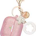 Case for Apple Airpods 4 - VISOOM Airpods 4 Cases 2024 Cover Women Anti-Drop Silicone iPods 4 Earbuds Wireless Accessorie Charging Cases Girl Bling Keychain for Airpod iPods 4th Generation (S-Rose Gold)