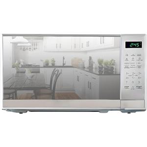 Total Chef 0.7 Cu Ft Microwave Oven Compact Countertop Microwave, Small Stainless Steel Kitchen Appliance with Digital Touch, Pre-Set Functions, 10 Turntable, 700 Watt, Microondas Pequeos