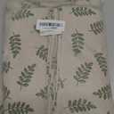 Linen French Door Curtains Set of 2, Elegant Country Style Olive Leaf Front Door Curtain Dual Rod Pocket Tiebacks Included, 54" W x 72" L