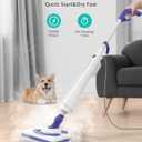 Aspiron Professional Steam Mop Cleaner, 1300W Floor Steamer with Detergent Chamber, 25S Heat Up, Lightweight Steamer for Cleaning with 2 Washable Pads, Safe for Tiles, Upholstery, Hardwood, White